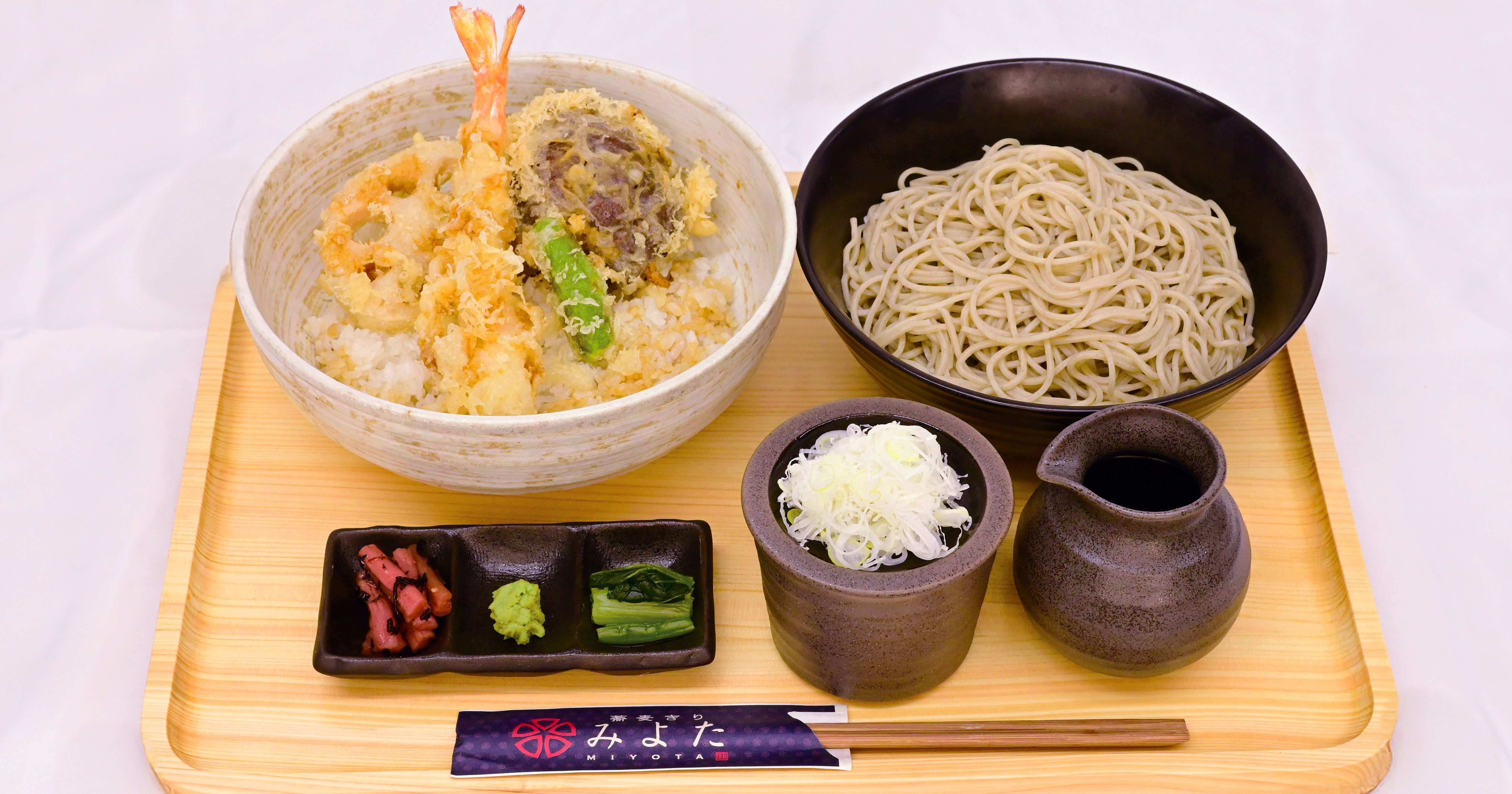 天然 車海老と旬野菜天丼セット 天然 車海老と旬野菜天丼セット